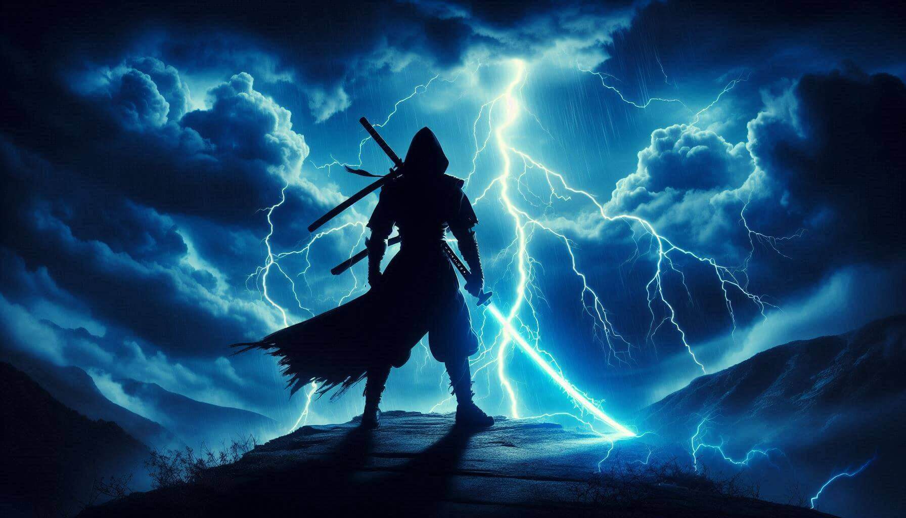 Vergil form Devil May Cry in an epic storm