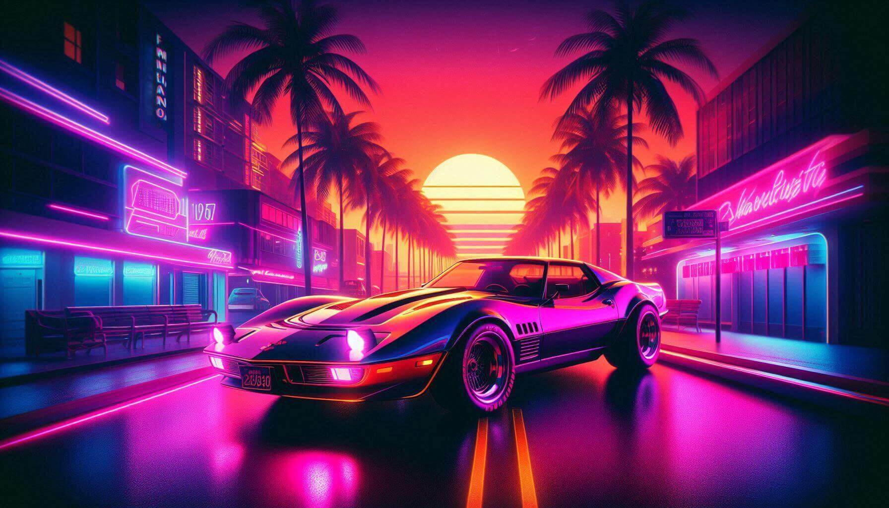 GTA 6 Vice City vibe car driving with radio station overlay